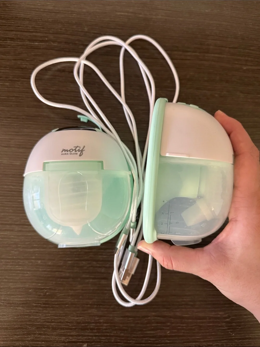 Motif Aura Glow Wearable Pumps - White & Mint